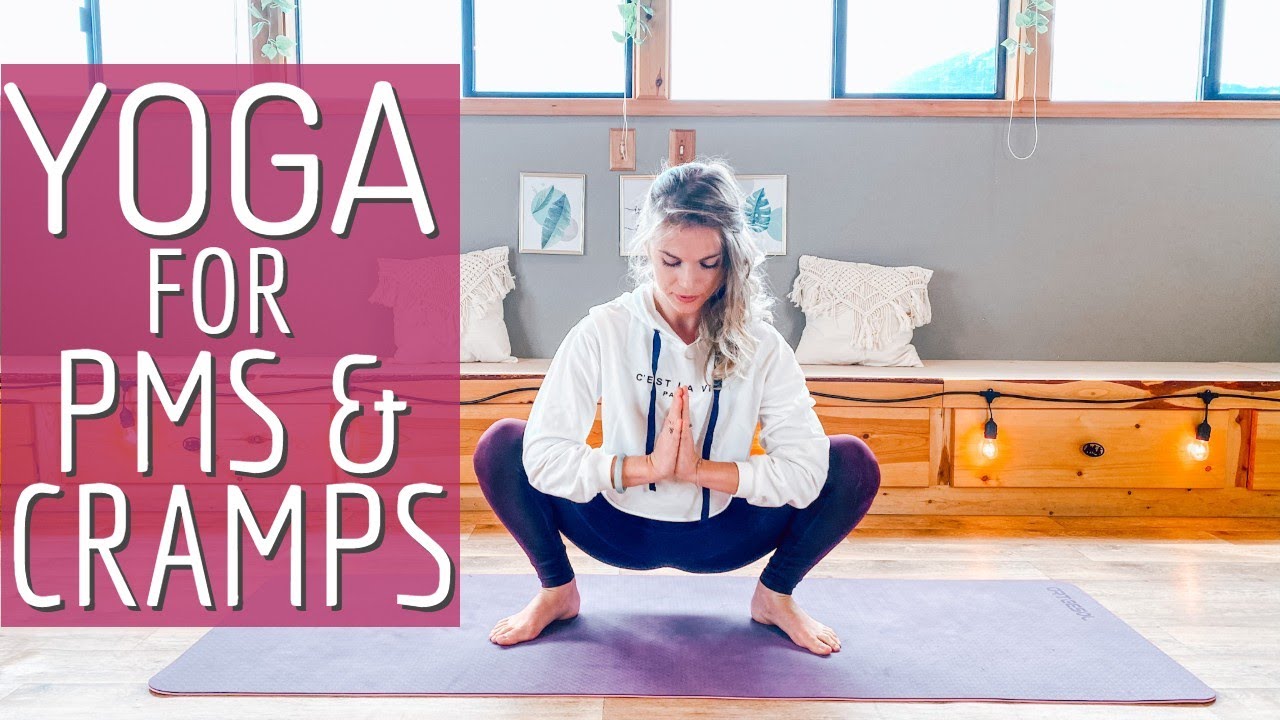 Yoga for Cramps & PMS Relief - 10 Min Gentle Yoga for Pain Relief - Yoga with Yana