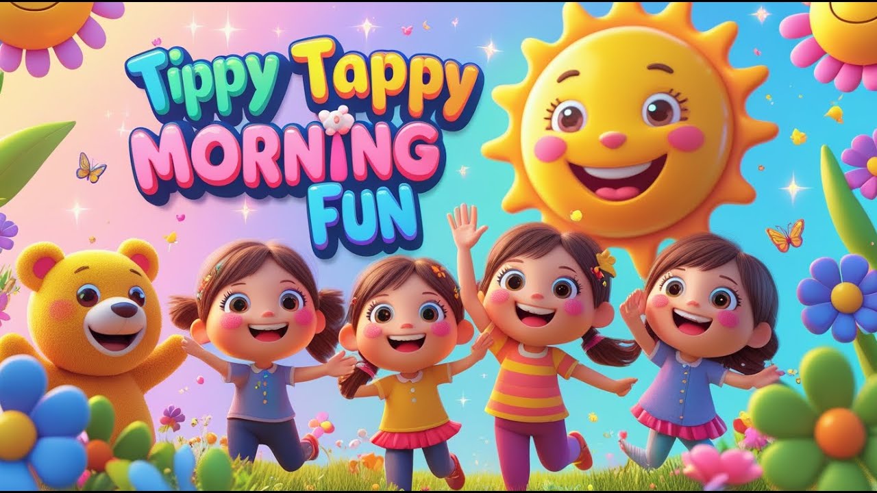 Tippy Tappy Morning Fun 🌞 | Colorful Kids Rhyme | Learn & Dance for Toddlers