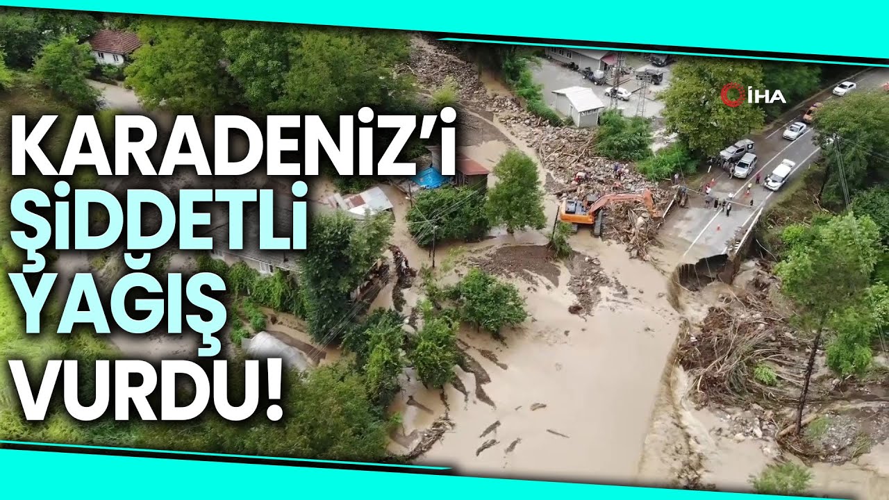Bartın'ın Bahçecik İlçesinde Yol Çöktü, Evler Sular Altında Kaldı