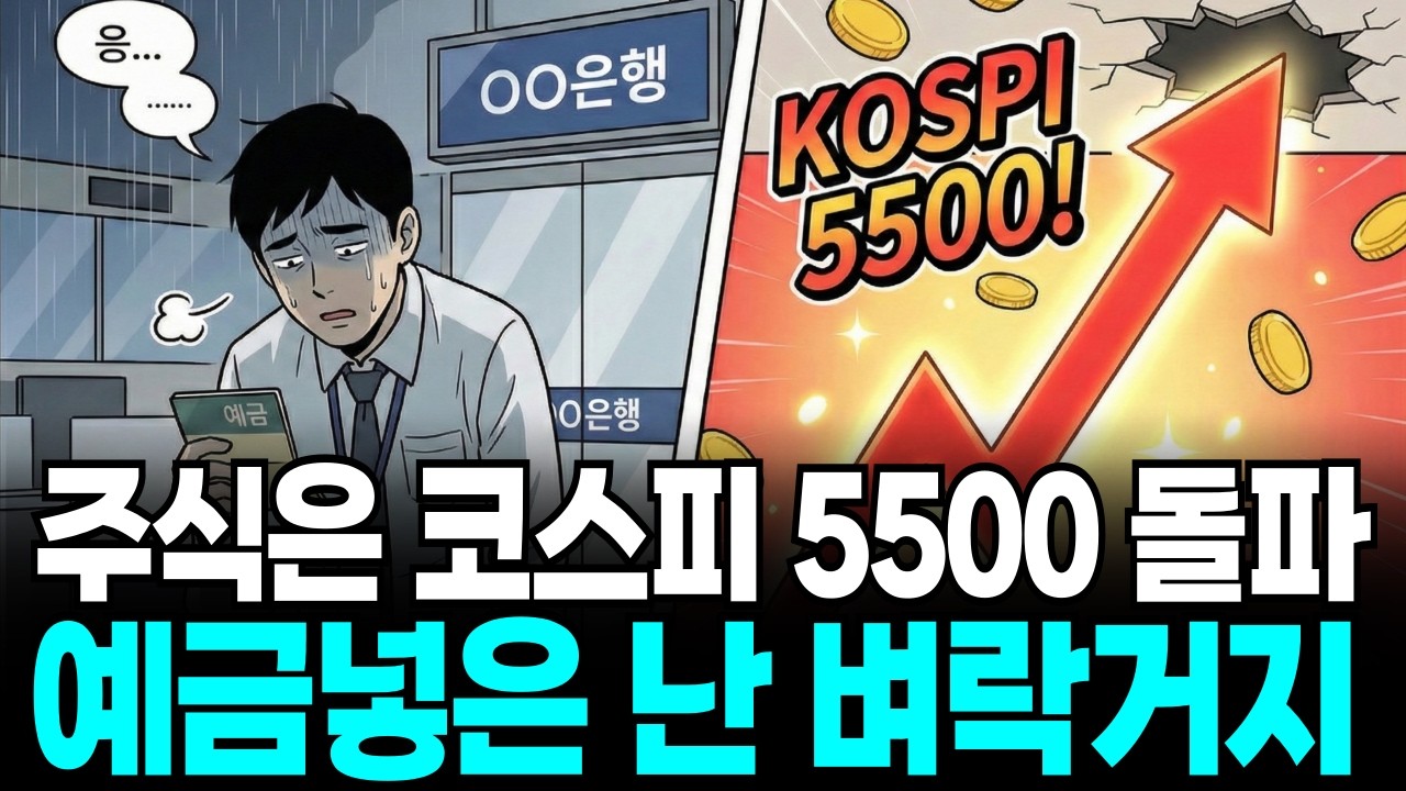 아직도 예금 통장만 믿으세요? 코스피 5500 시대, 당신만 가난해지는 진짜 이유 (충격 데이터 공개)