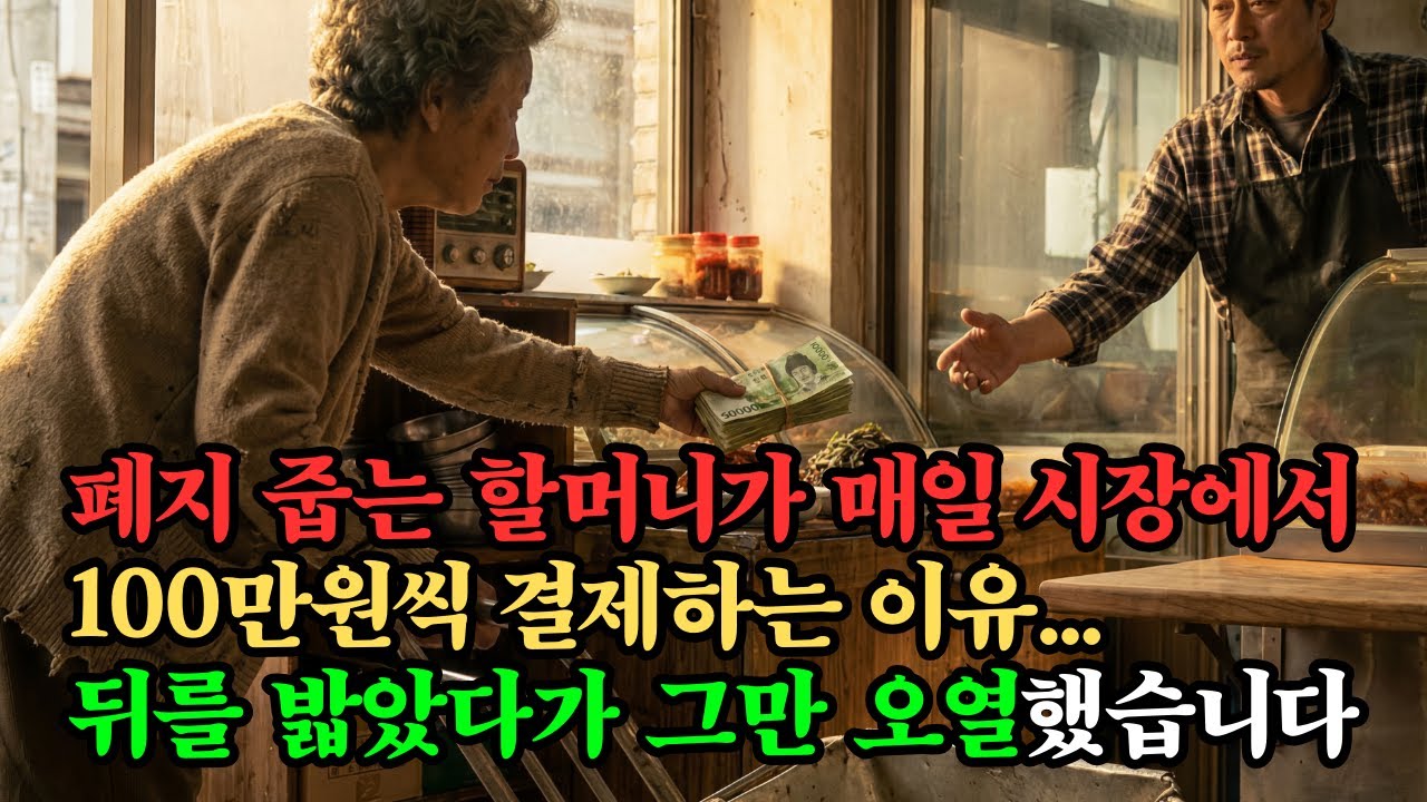 폐지 줍는 할머니가 매일 시장에서 100만원씩 결제하는 이유.. 뒤를 밟았다가 그만 오열했습니다 l 라디오드라마 l 인생이야기 l 여운 l 감동사연 l 반전사연 l