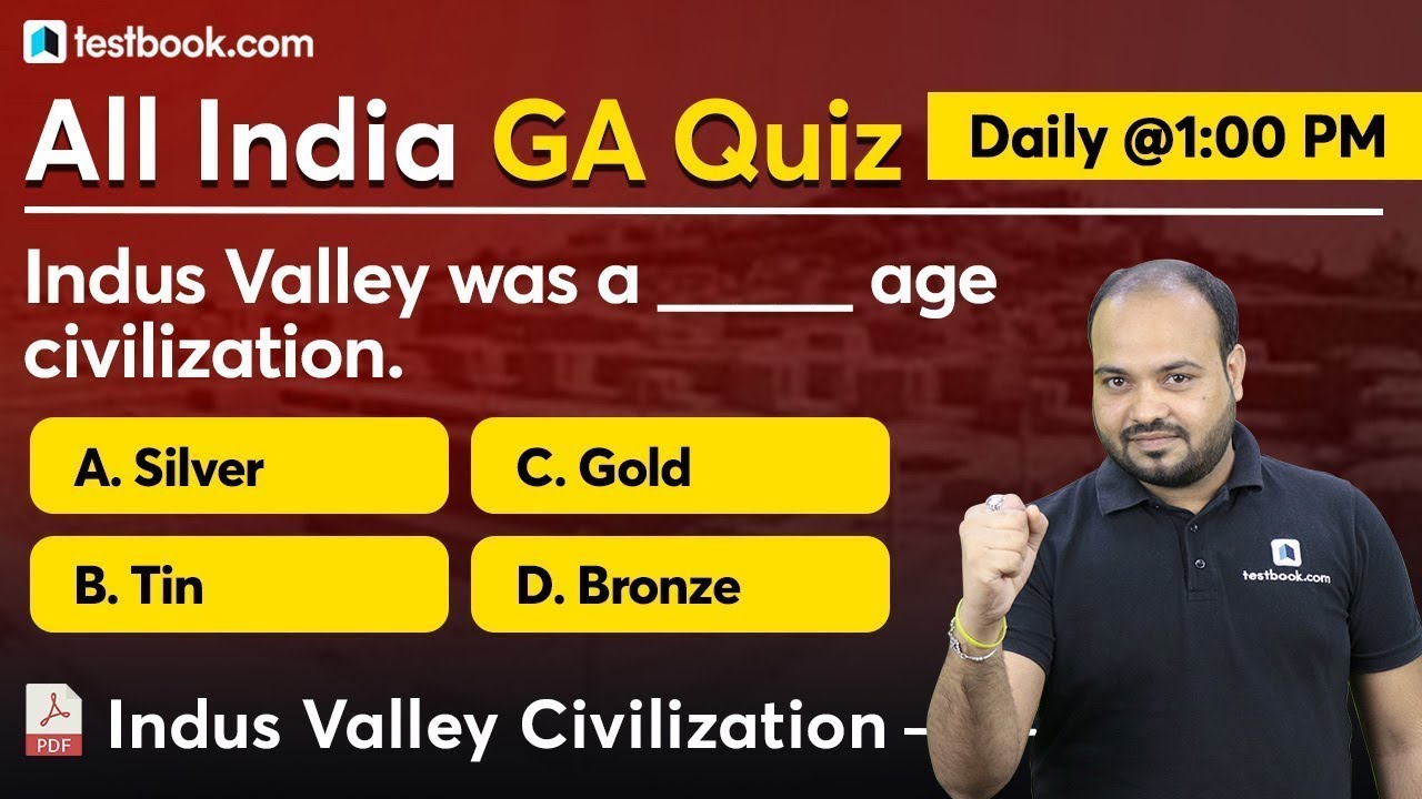 All India GA Quiz #17 | Indus Valley Civilization MCQ | Ancient History Questions for SSC & Railways