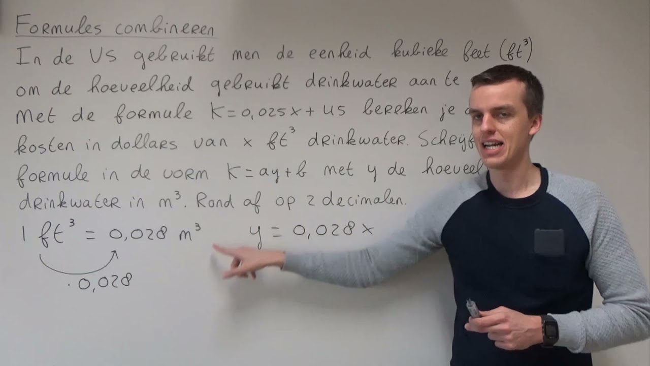 Formules combineren (HAVO wiskunde A)