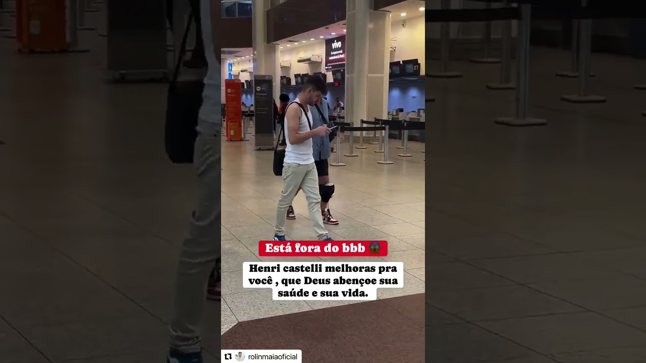 Henri Castelli pegando vôo do RJ para São Paulo