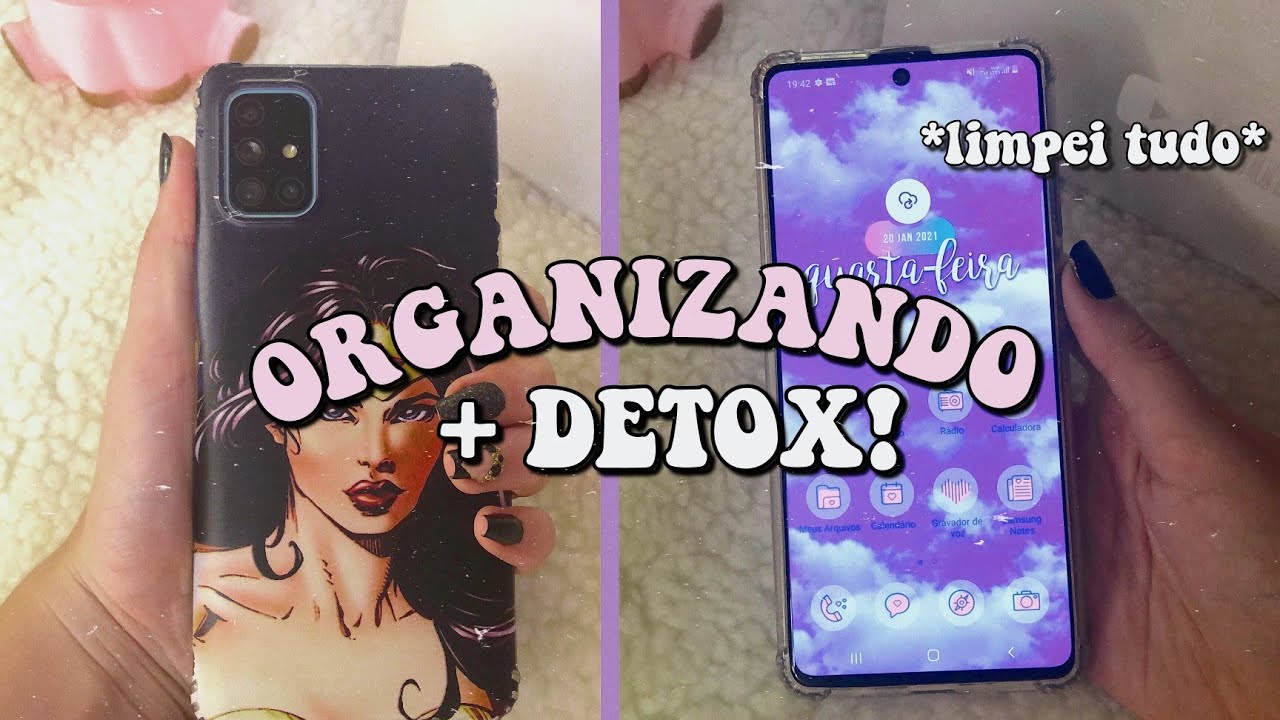 DETOX NO CELULAR 💜✨ (organizando meu Samsung A71)