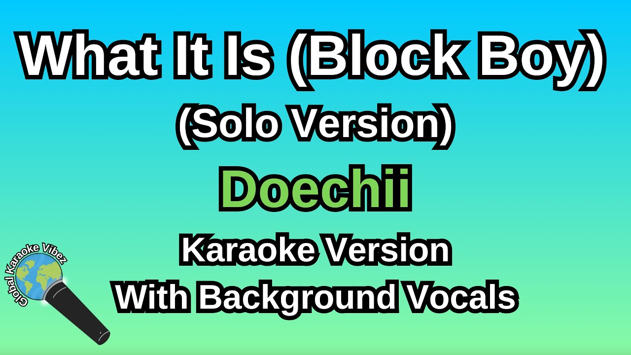 What It Is (Solo Version) By Doechii (Karaoke Version With Backing Vocals)