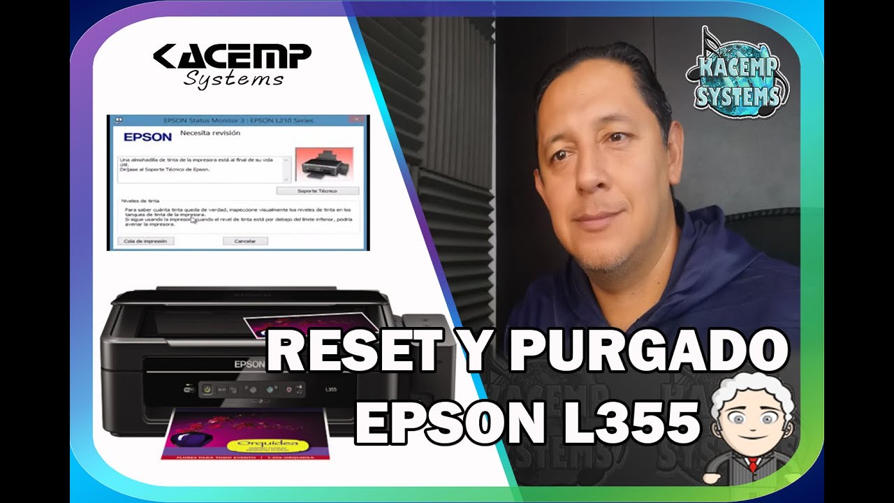 IMPRESORA EPSON L355 PURGADO Y RESET