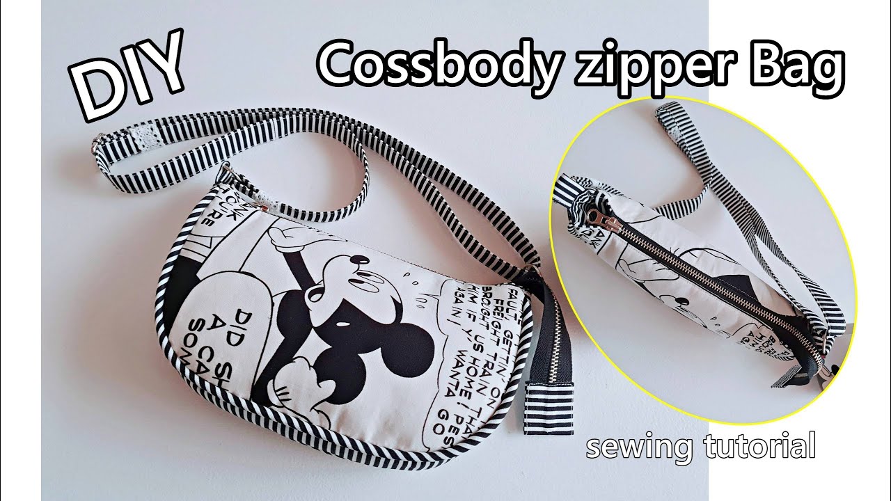DIY 크로스백만들기 Crossbody zipper bag making sewng tutorial