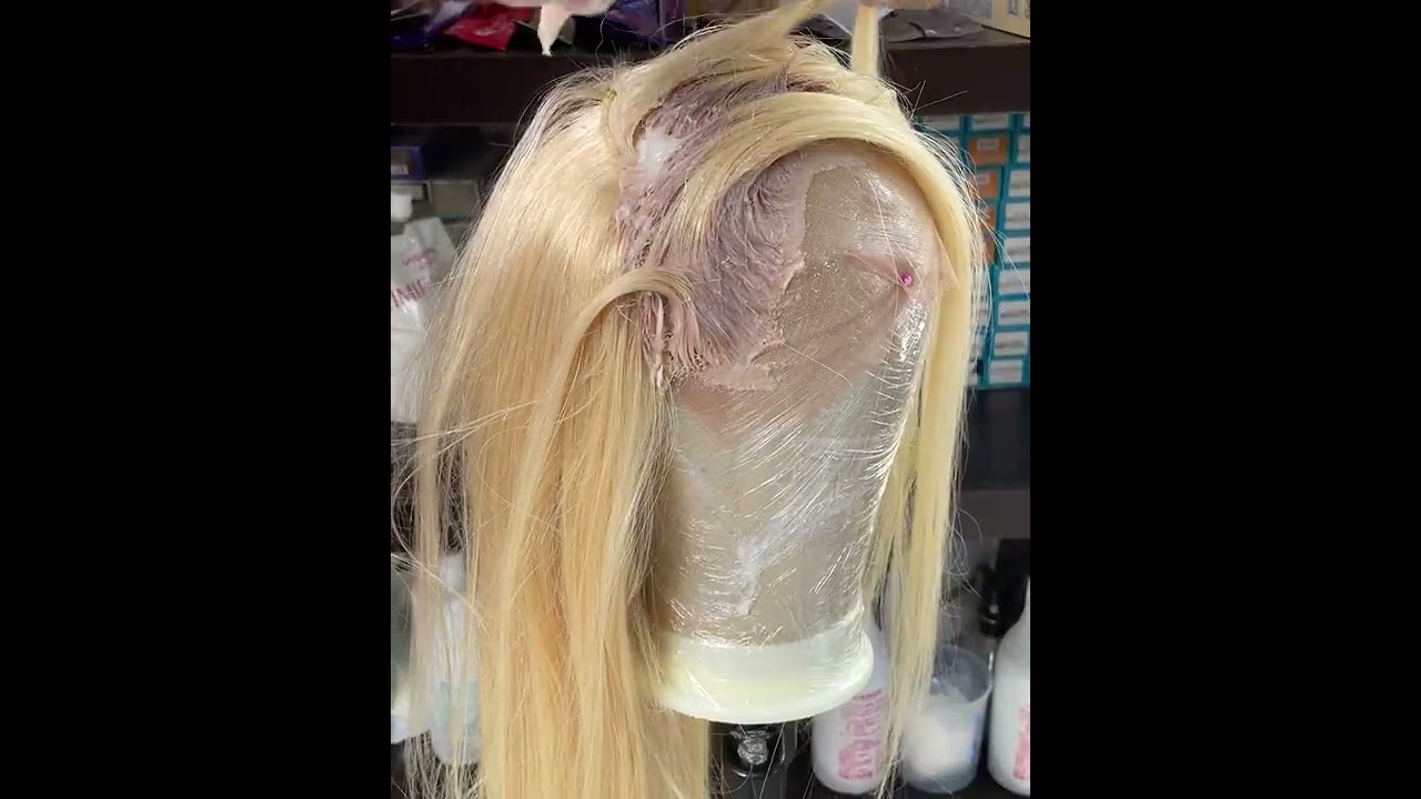 Professional! How to dye a dark root for your 613 blond wig? 