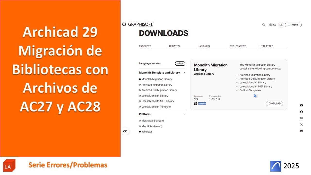 Archicad 29 MIGRACION DE BIBLIOTECAS