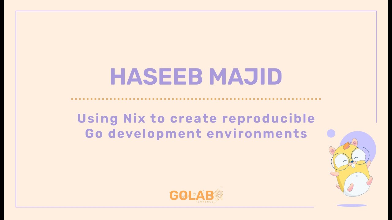 Using Nix to create reproducible Go development environments - Haseeb Majid