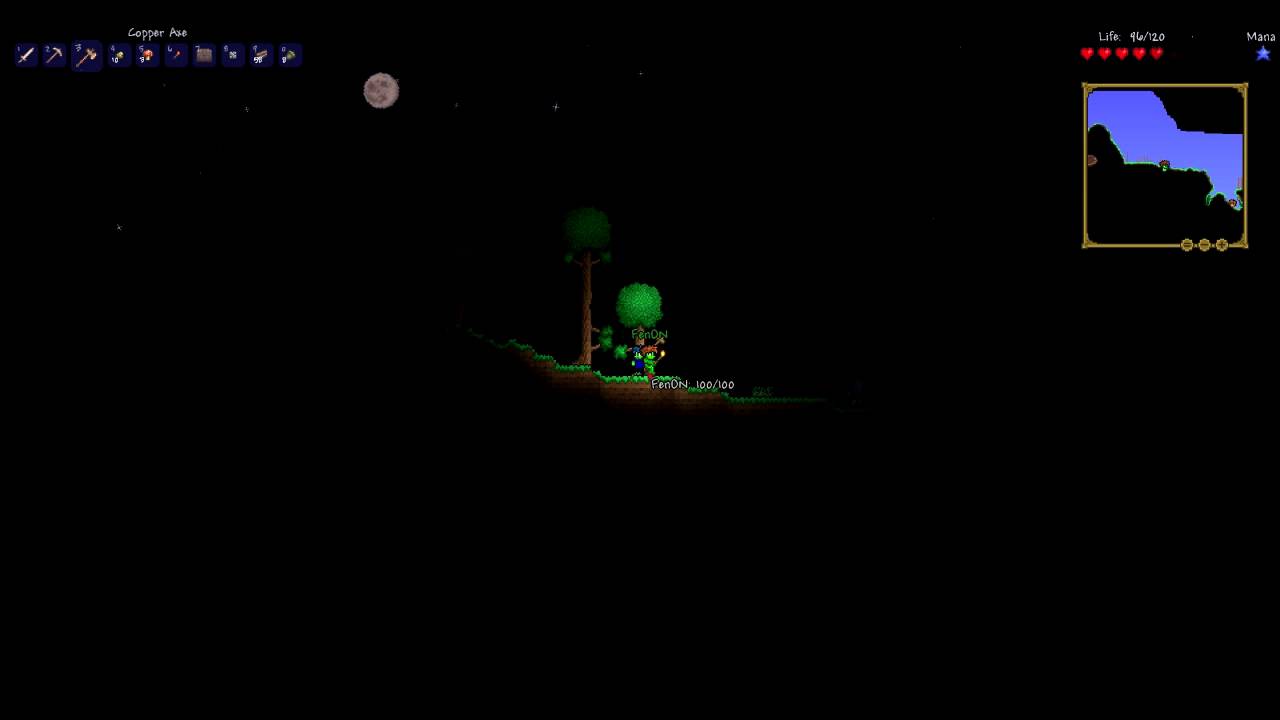 Terraria 1.2 - Безумный мир - #1 Жёсткая ночка.