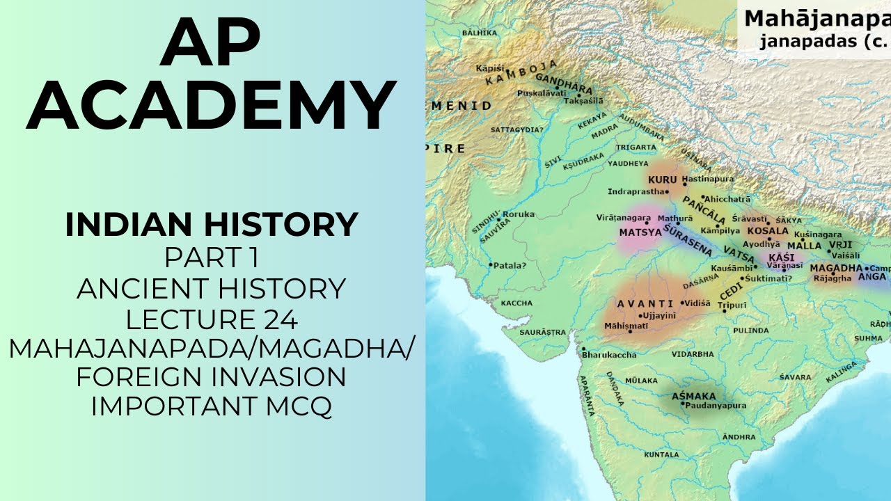 L24- MAHAJANAPADA/MAGADHA DYNASTY/FOREIGN INVASION - IMPORTANT MCQ