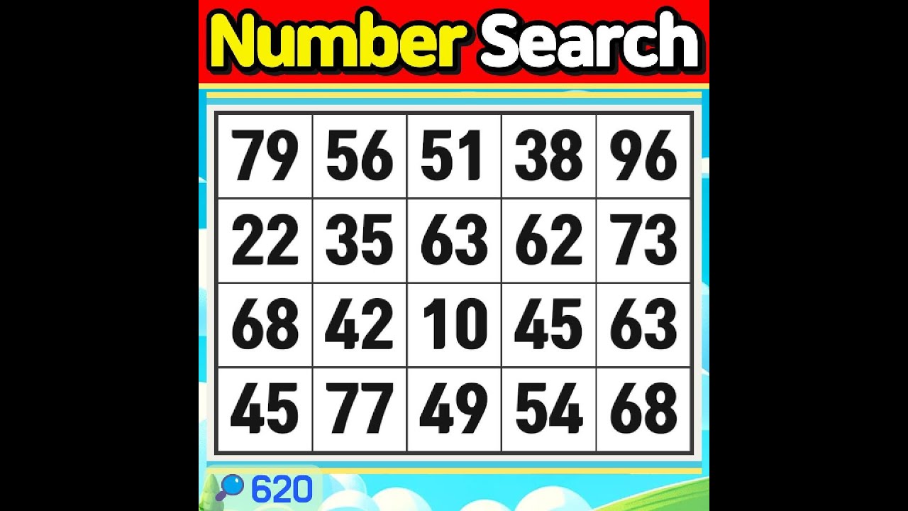 Number Search #620 If you’re in your 60s, don’t just pass it by.【Match | brain game | puzzle 】