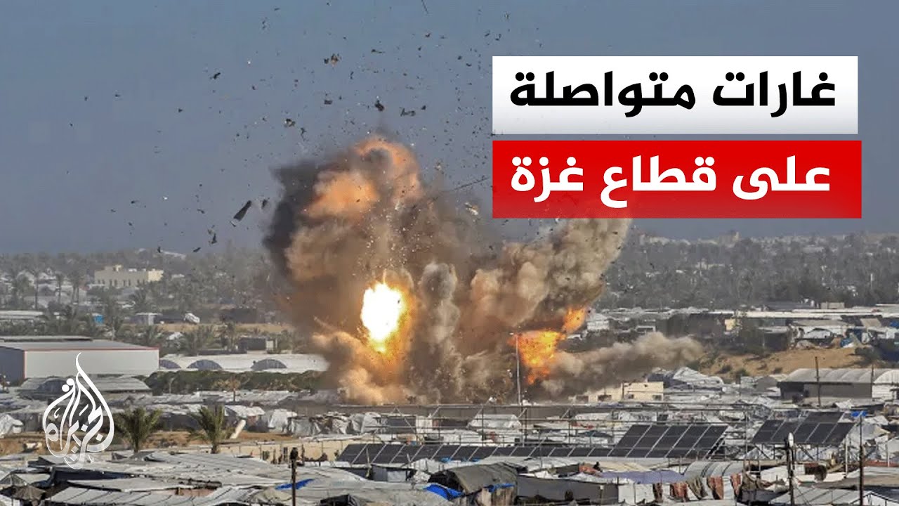 مصابون في قصف إسرائيلي على حي النصر غربي مدينة غزة