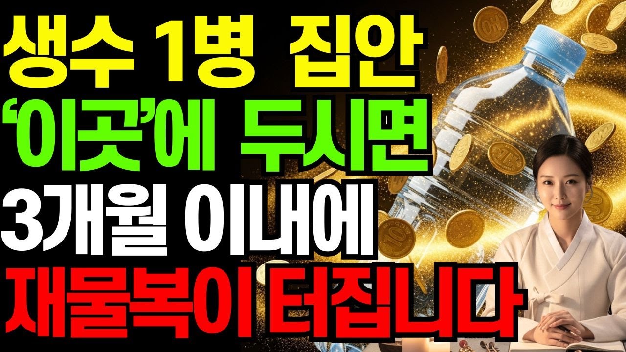 집안 '이 곳'에 생수를 놓으면 3개월 안에 재물복이 터집니다! 풍수비법ㅣ풍수지리ㅣ시니어정보ㅣ부자되는법ㅣ풍수인테리어ㅣ재물운ㅣ오디오북