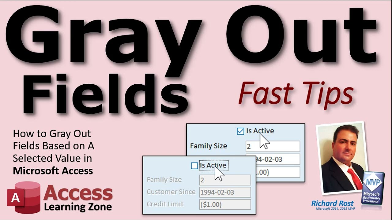 How to Gray Out Fields Based on A Selected Value in Microsoft Access Forms