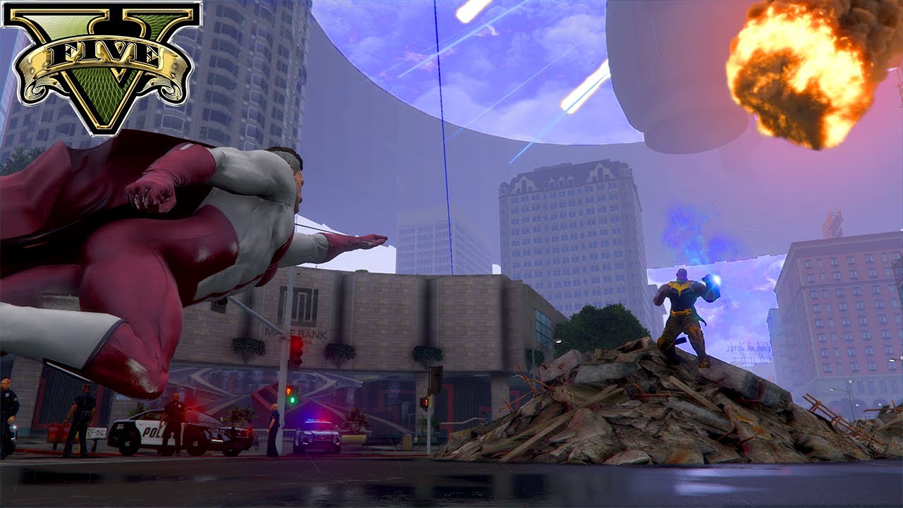GTA 5 - Omni-man vs Thanos | 4K