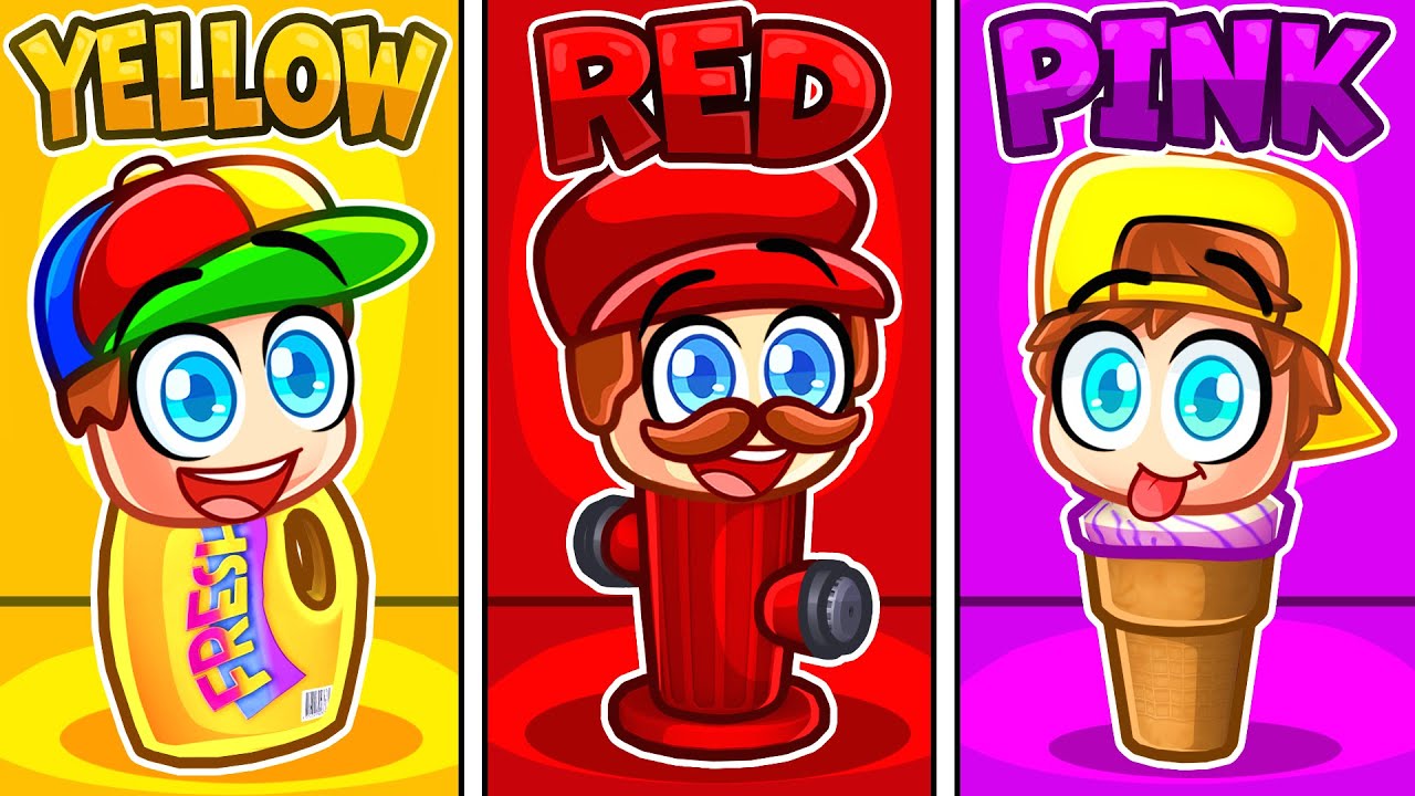 ONE COLOR Challenge in Hide or Die!