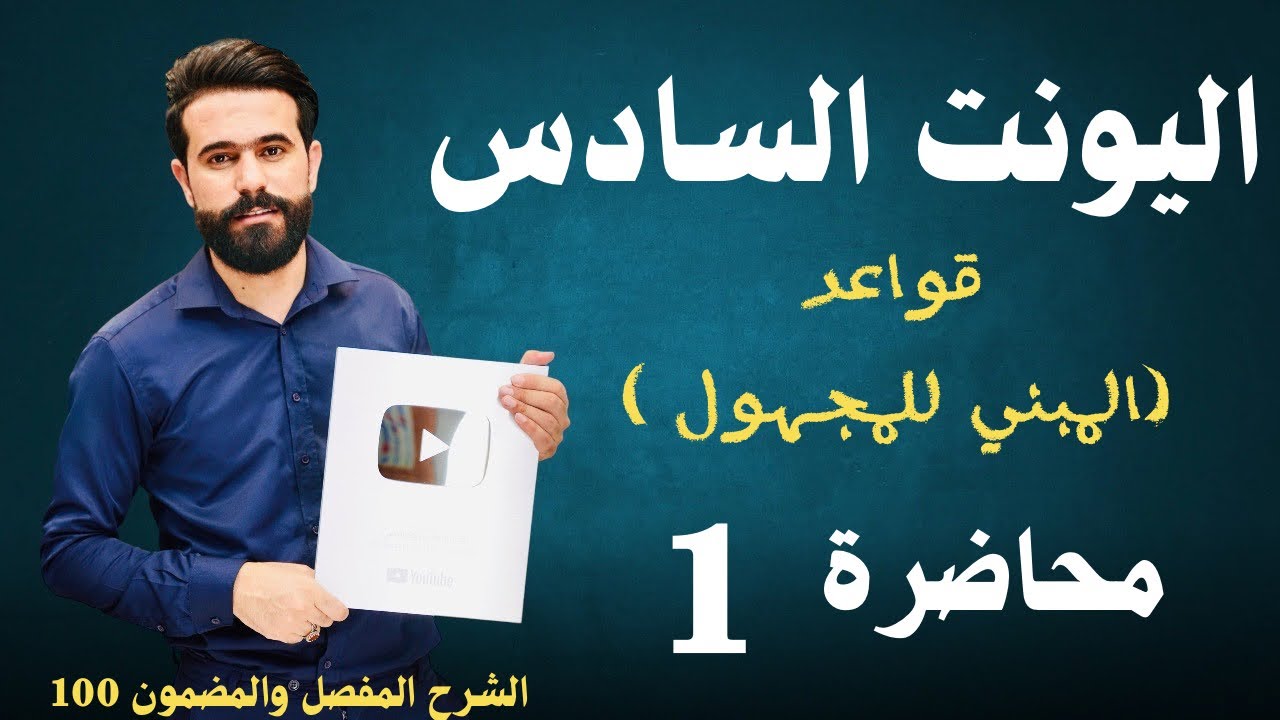 انكليزي السادس الاعدادي || المبني للمجهول كامل || الوحدة السادسة