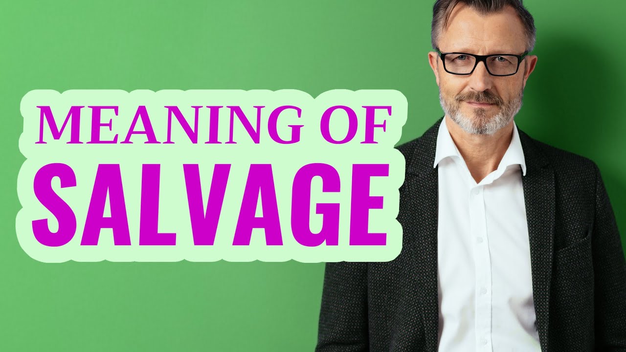 Salvage | Meaning of salvage