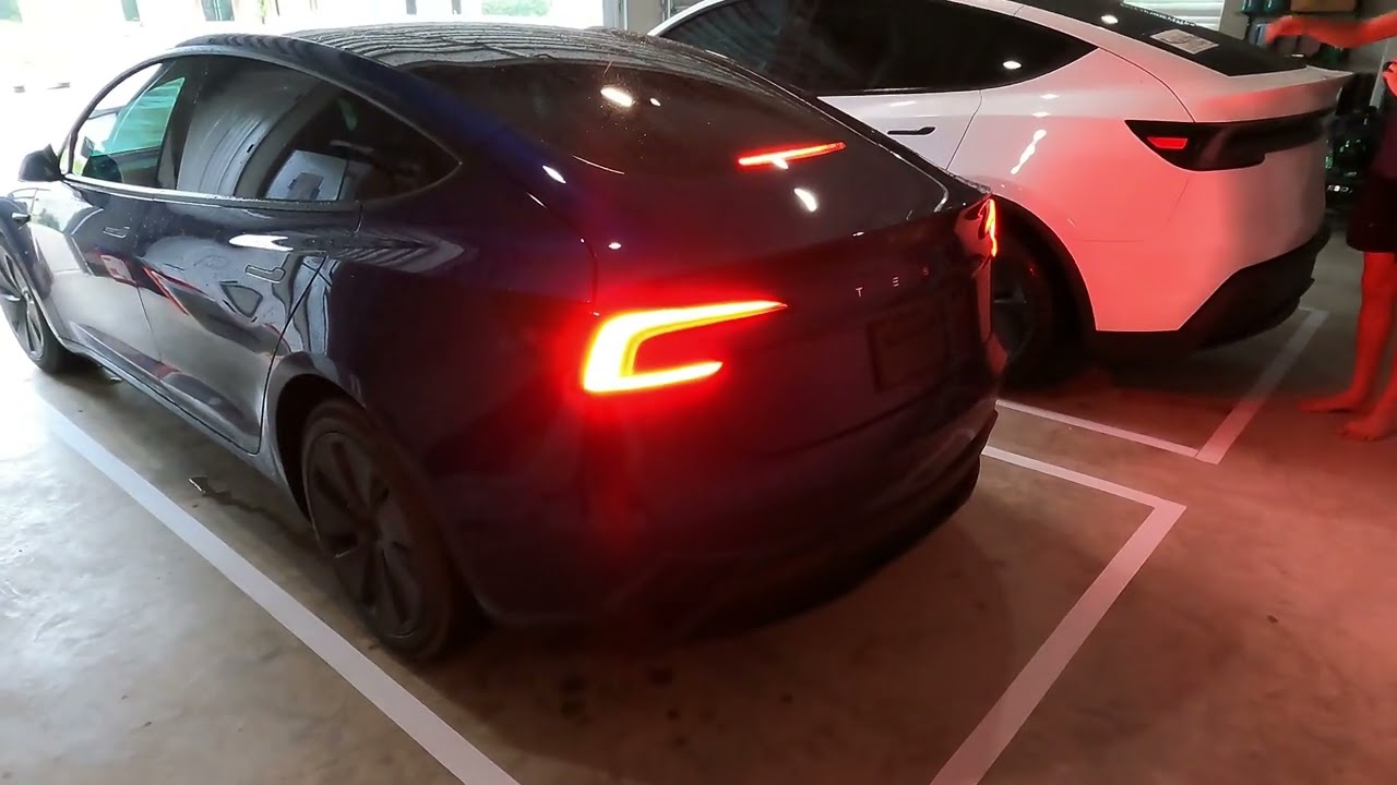 We Let Our Tesla Park Itself… Into Our Garage 😬