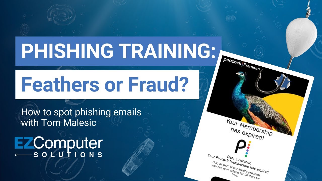 PHISHING TRAINING with Tom Malesic | Peacock Scam Emails | Feathers or Fraud?