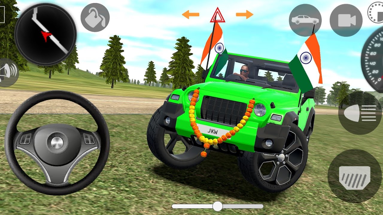 🔥Modified Mahindra Thar 🚙(Dollar Song )🇮🇳 Games: Indian cars simulator 3D