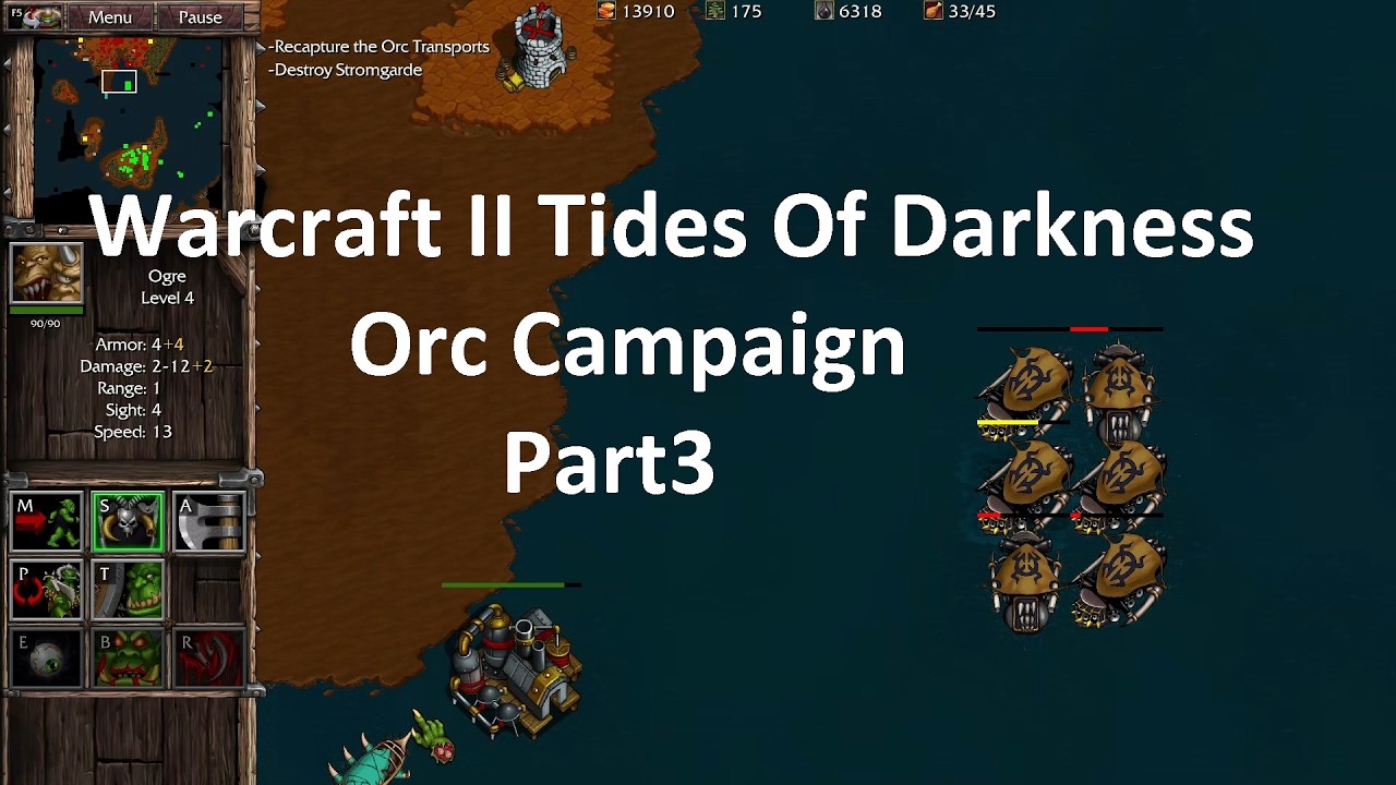 Lets play Warcraft 2 Remastered: orc campaign Tides Of Darkness part 3