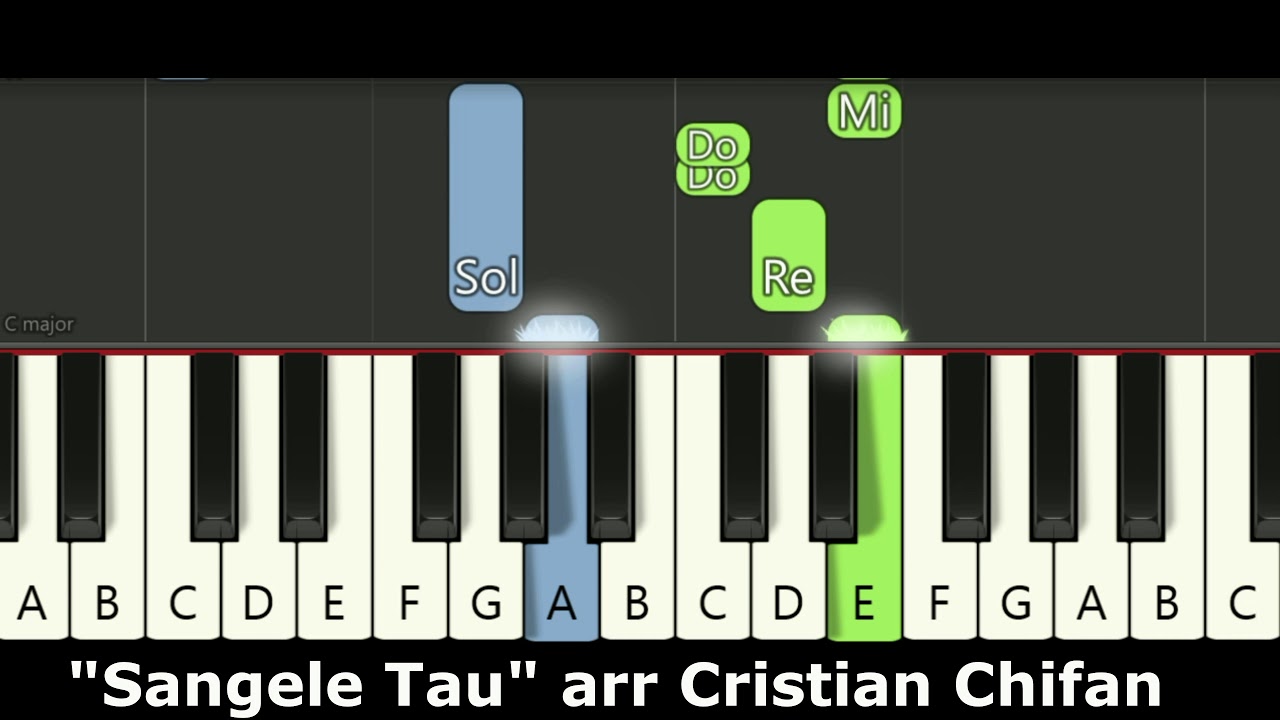 Sangele Tau TUTORIAL pian - orga