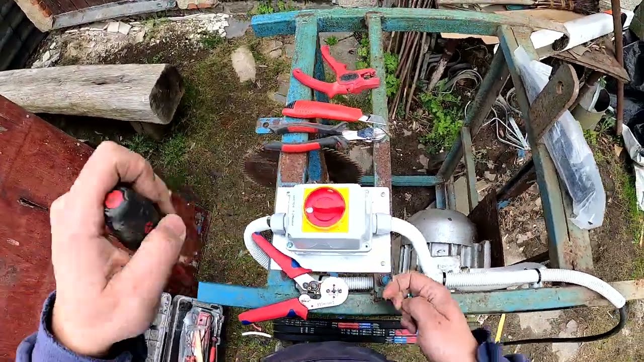 Elektrická instalace - Zapojení motoru a vypínače na pile