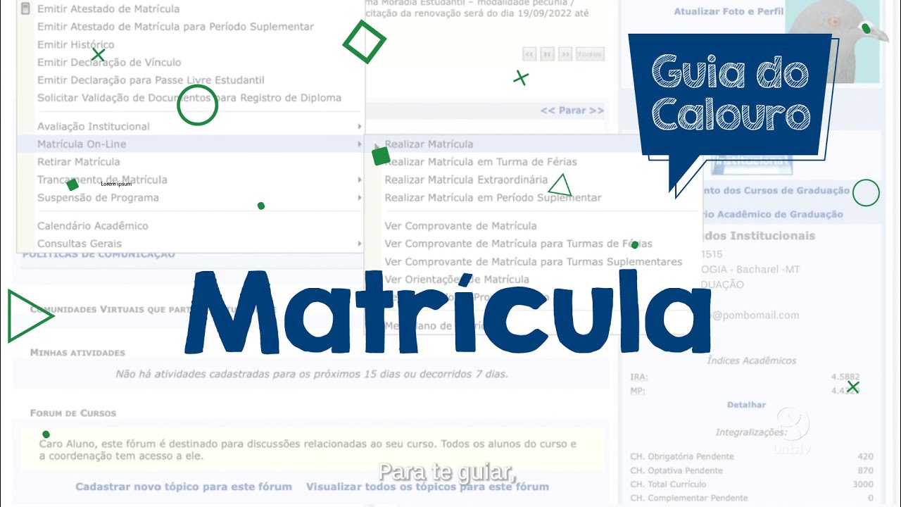 Guia do Calouro: Matrícula