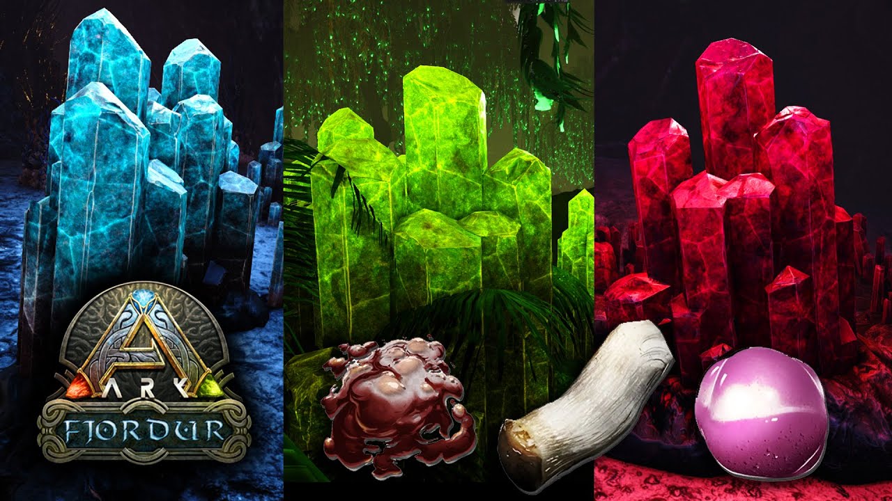 LOCALIZAÇÃO DAS GEMAS E RECURSOS ABERRANTES EM FJORDUR!!! ARK: Survival evolved