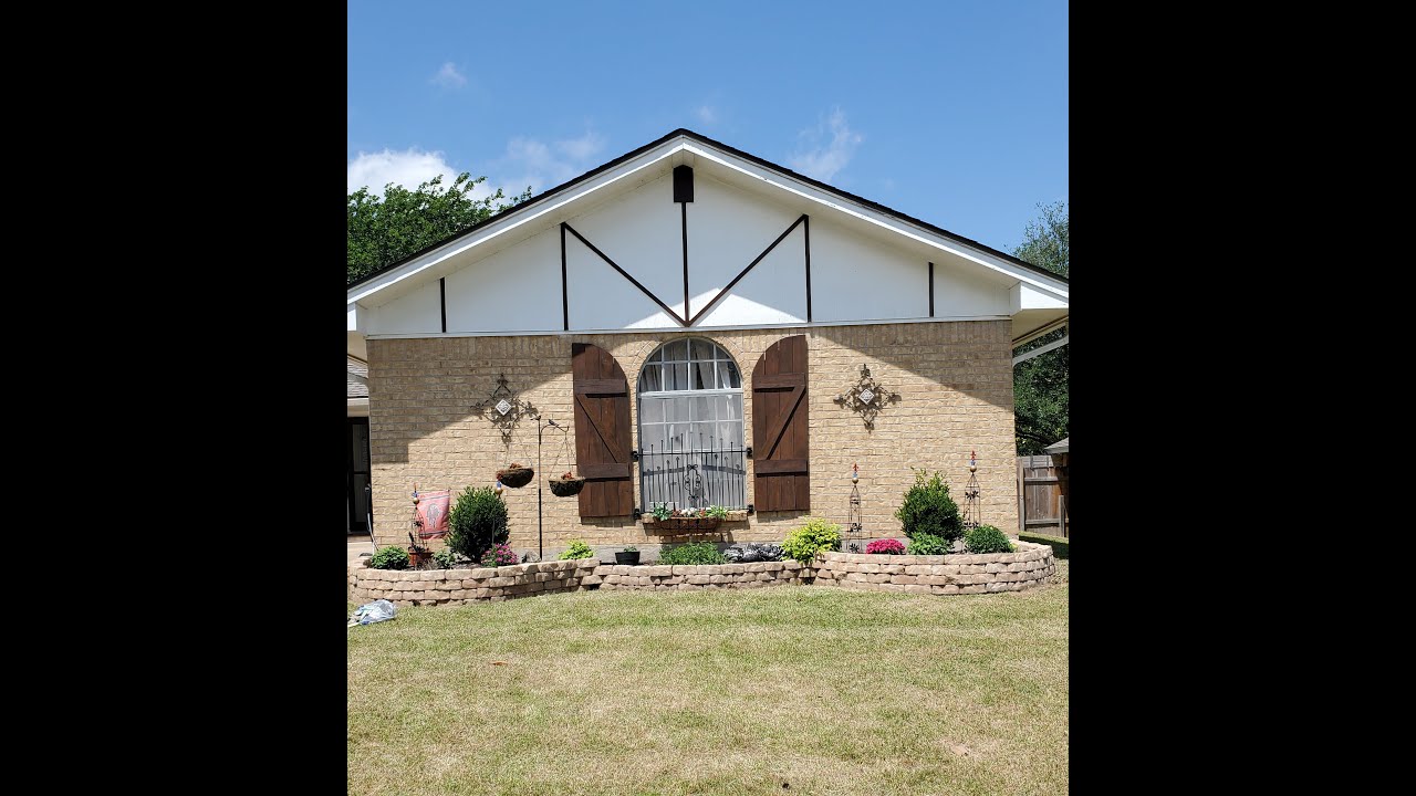 Custom Arched Board and Batten Shutters - DIY