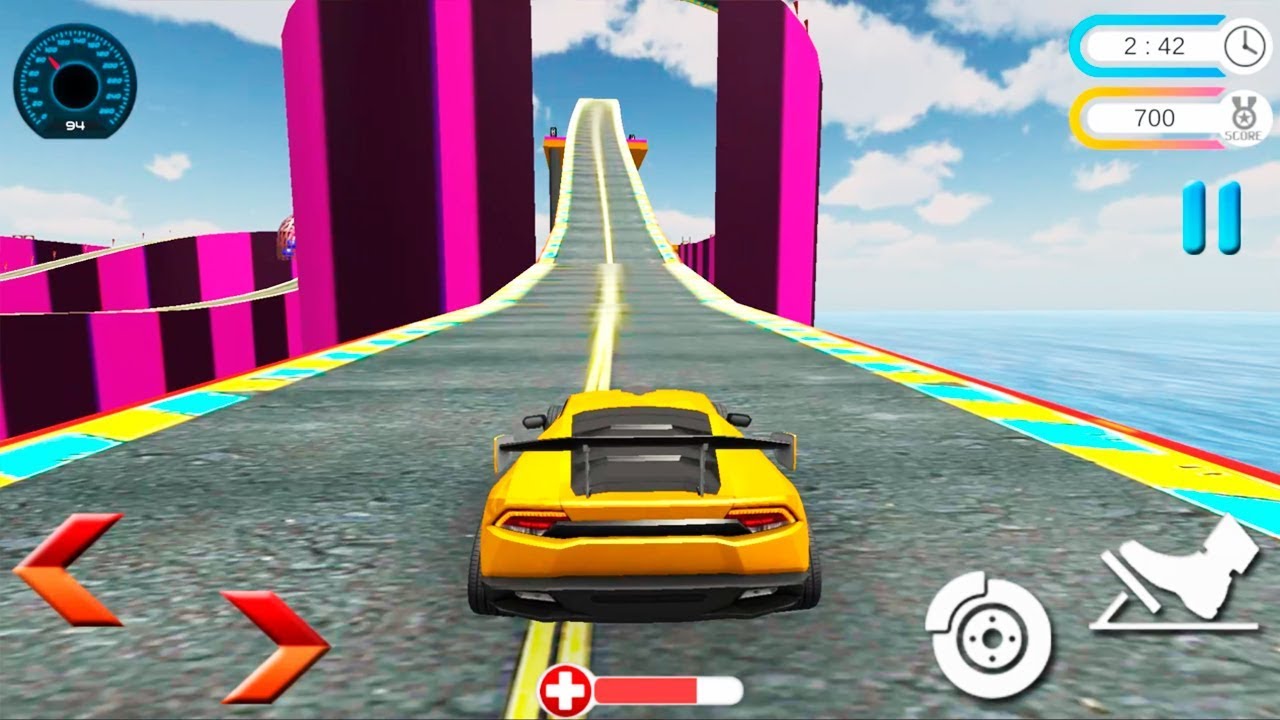 Impossible Ramp Car Stunts Racing 3D - Yellow Car 2 | Impossible Stunt Car Tracks | Android Gameplay