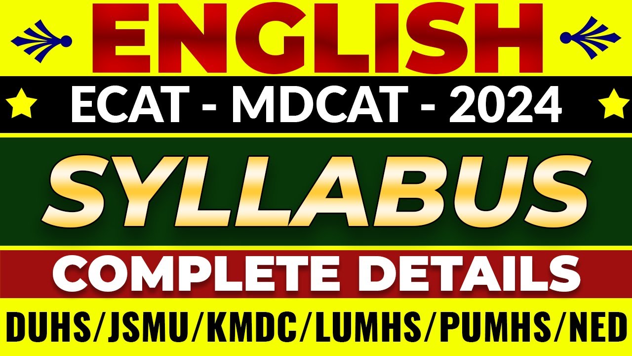 English Syllabus (MDCAT-ECAT-2024)