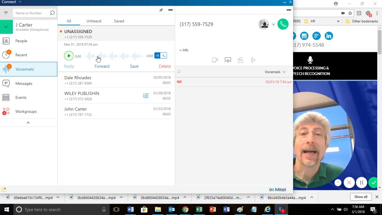 Mitel Connect Client - Voicemails