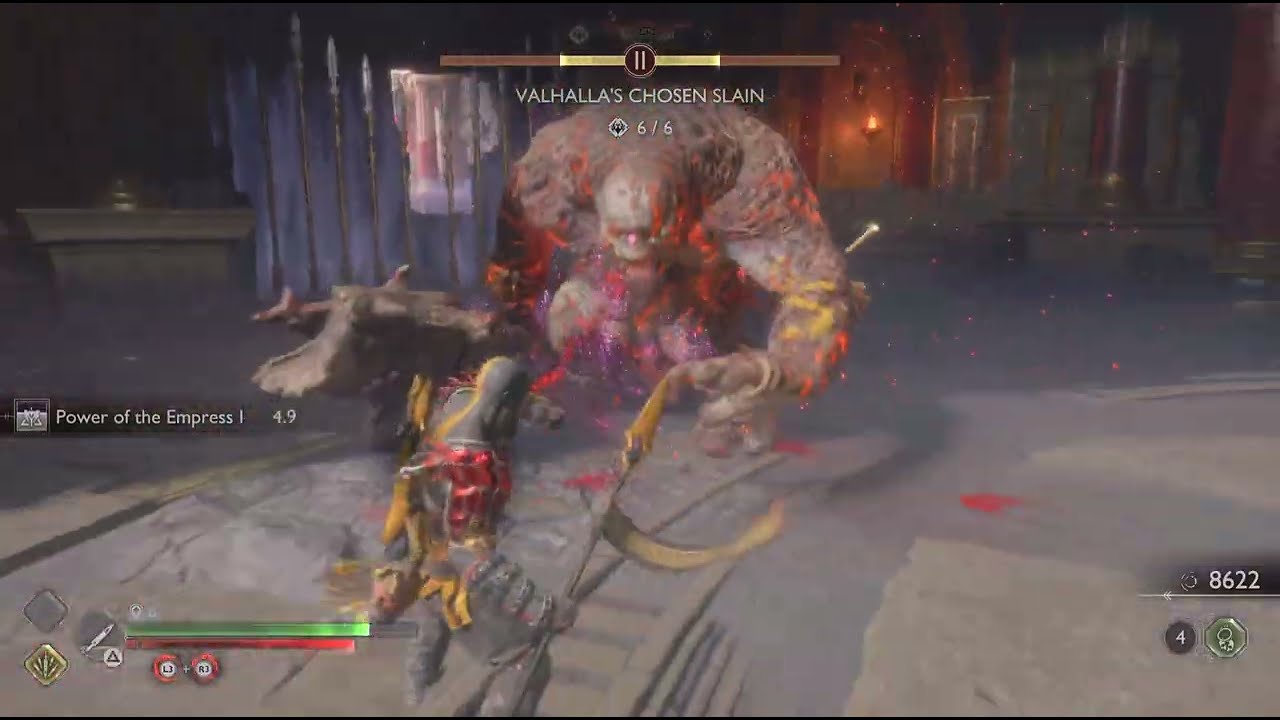 Dark Odessey Kratos VS King Hrólf Kraki berserker boss fight #350 (Give Me Prowess) (4K HDR)