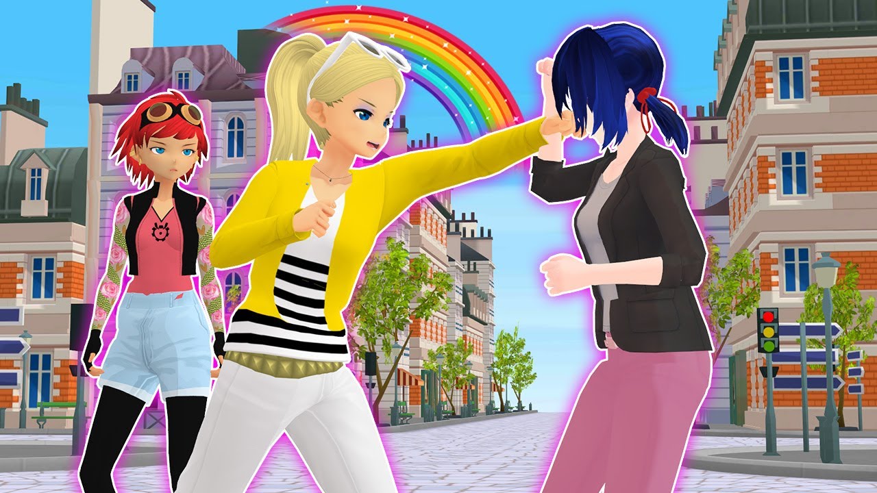 Ladybug and Cat Noir VS Chloe Bourgeois VS Alix Kubdel VS Ladybug Epic Fight
