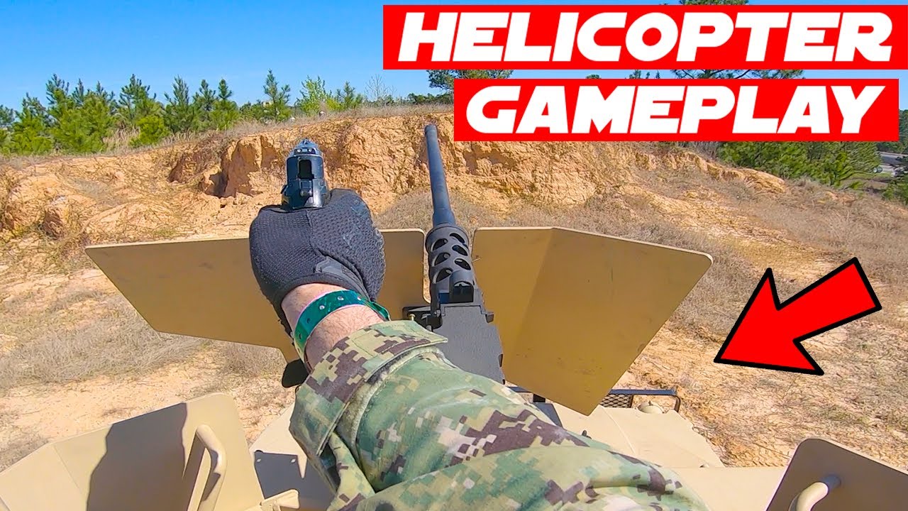Airsoft LMG Air Support + Blank Fire 50 Cal Геймплей!