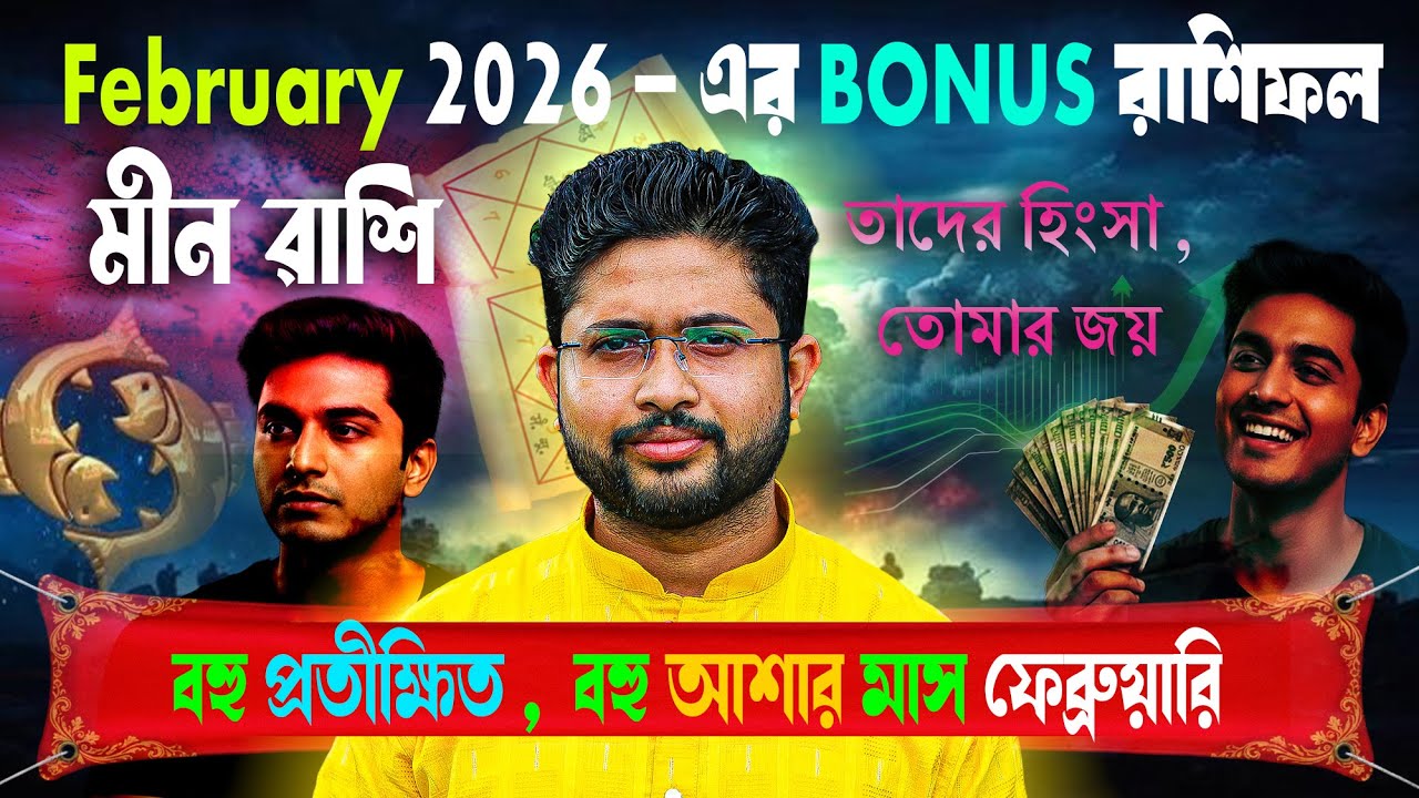 মীন রাশি (PISCES)। ফেব্রুয়ারী মাসের বোনাস রিডিং । নাক্ষত্রিক বিচার । February | Bonus PISCES।
