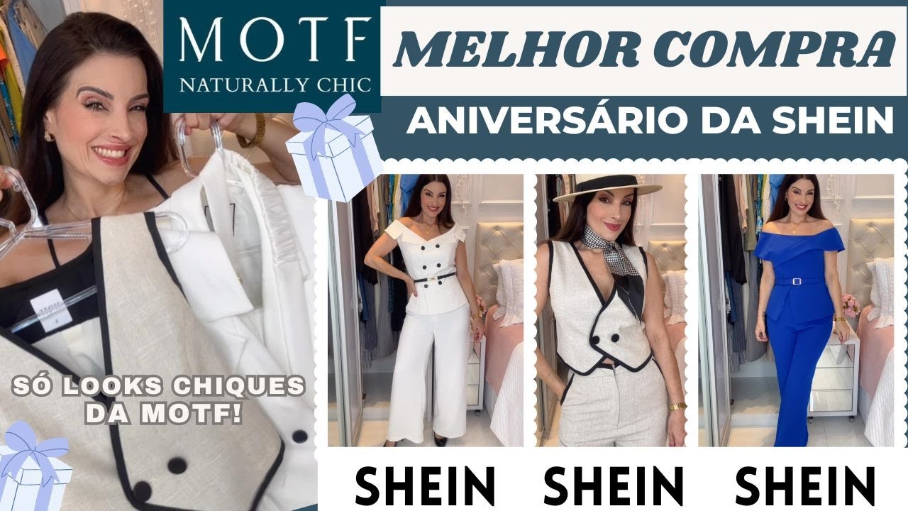 Minha MELHOR compra de looks em alfaiataria chique MOTF com preços especiais do aniversário SHEIN.