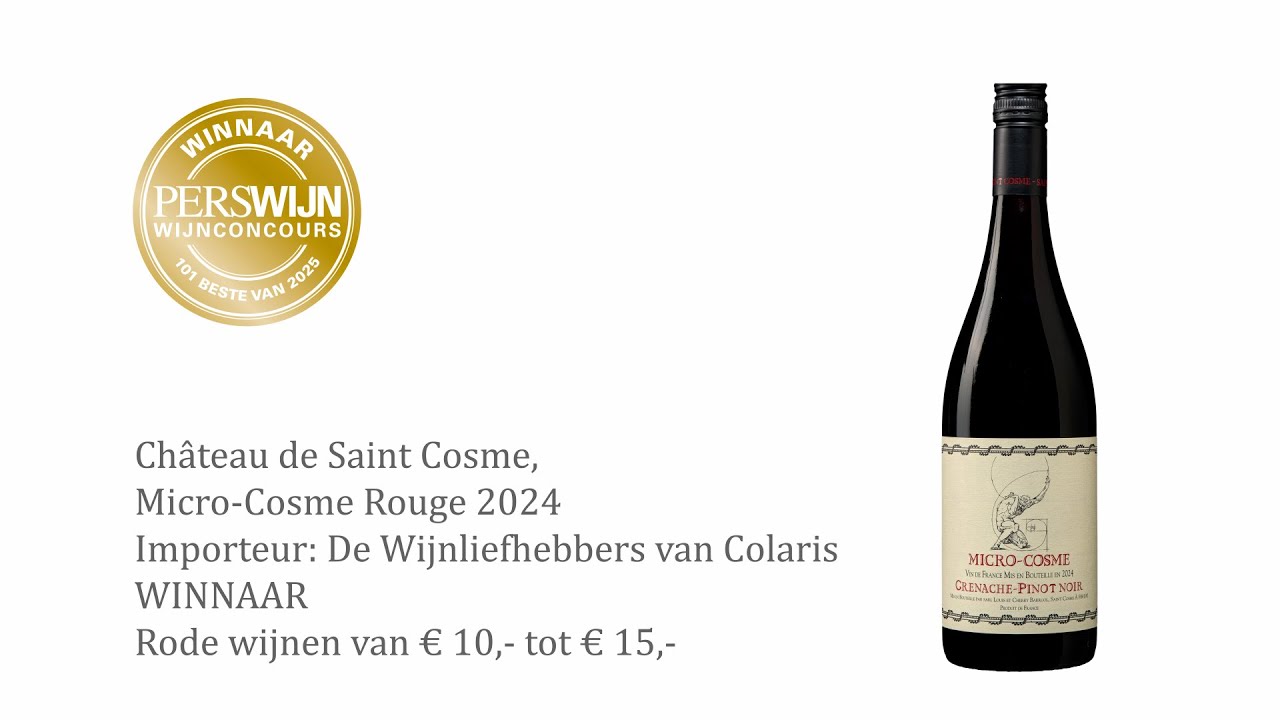 WINNAAR - RODE WIJNEN VAN € 10 TOT € 15 - CHÂTEAU DE SAINT COSME, MICRO-COSME ROUGE 2024