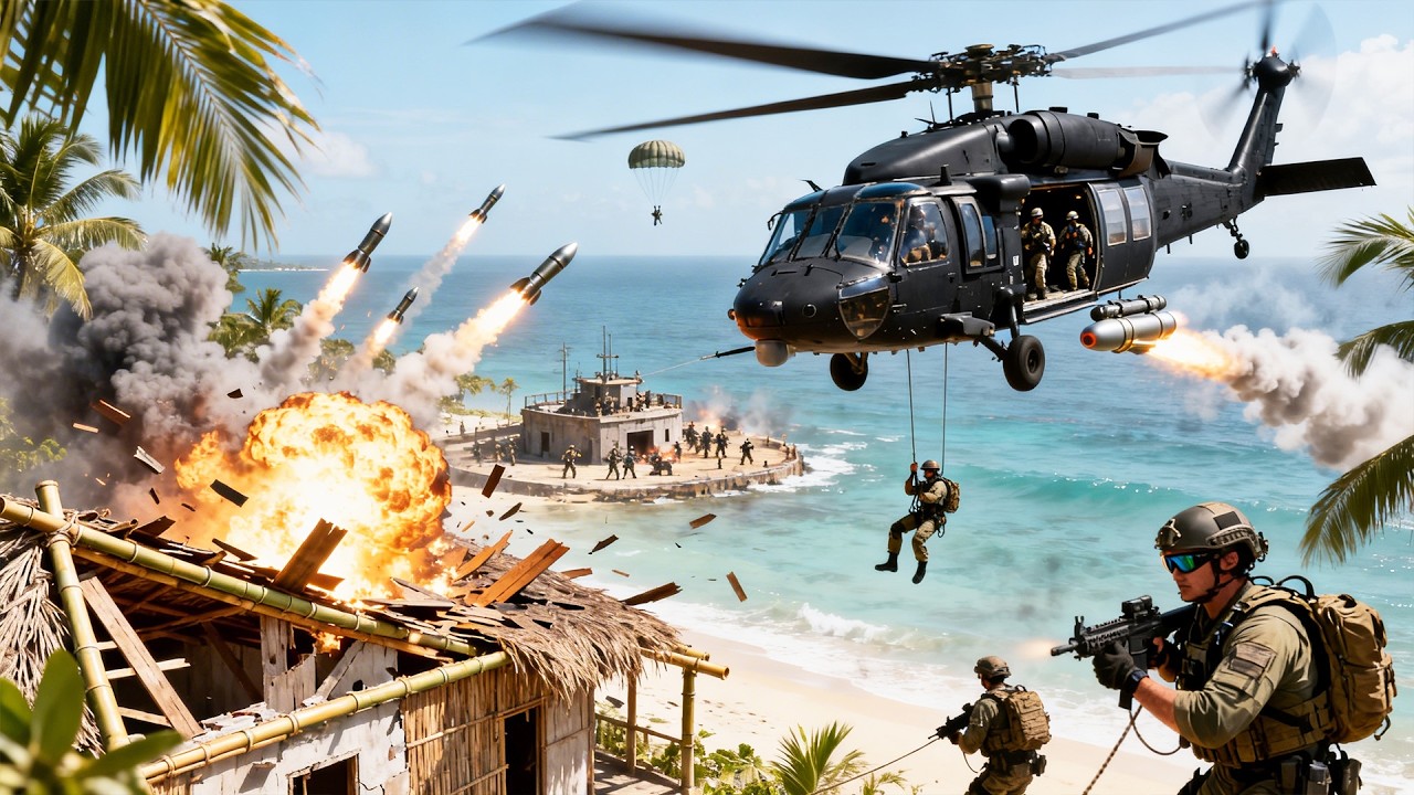 【Youth Movie】中國海軍空降恐怖分子海島，超強火力壓制，瞬間擊潰1000名敵人，營救人質！#電視劇 #經典#杨洋