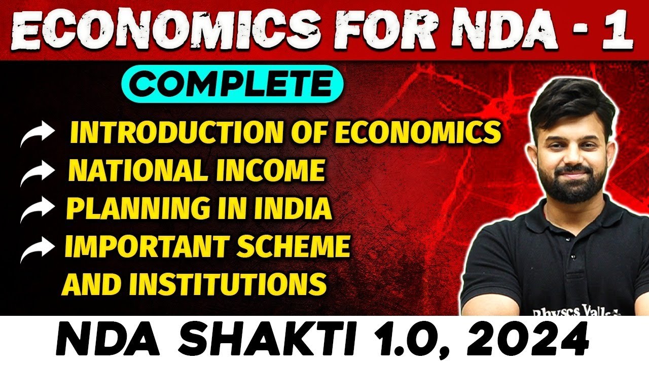 NDA Economics : Introduction, National Income, Important Scheme | NDA 1, 2024 | Defence Wallah