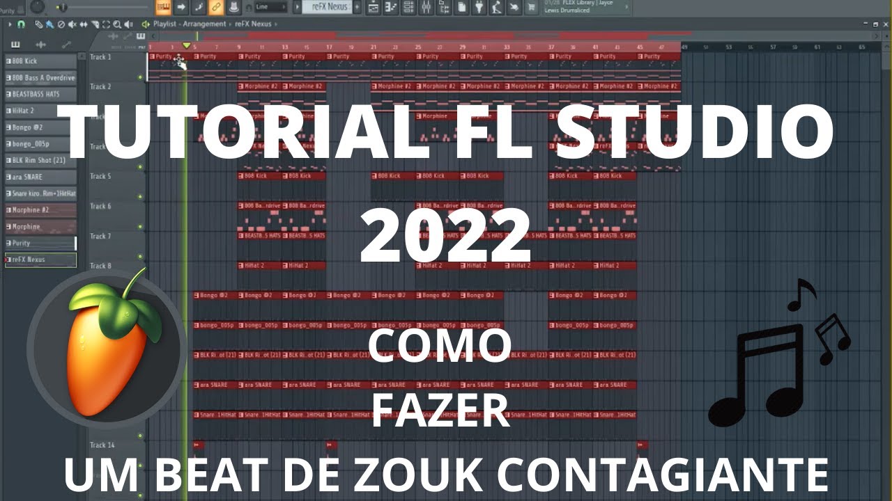 COMO FAZER UM BEAT DE ZOUK SIMPLES E CONTAGIANTE  TUTORIAL FL STUDIO 2022