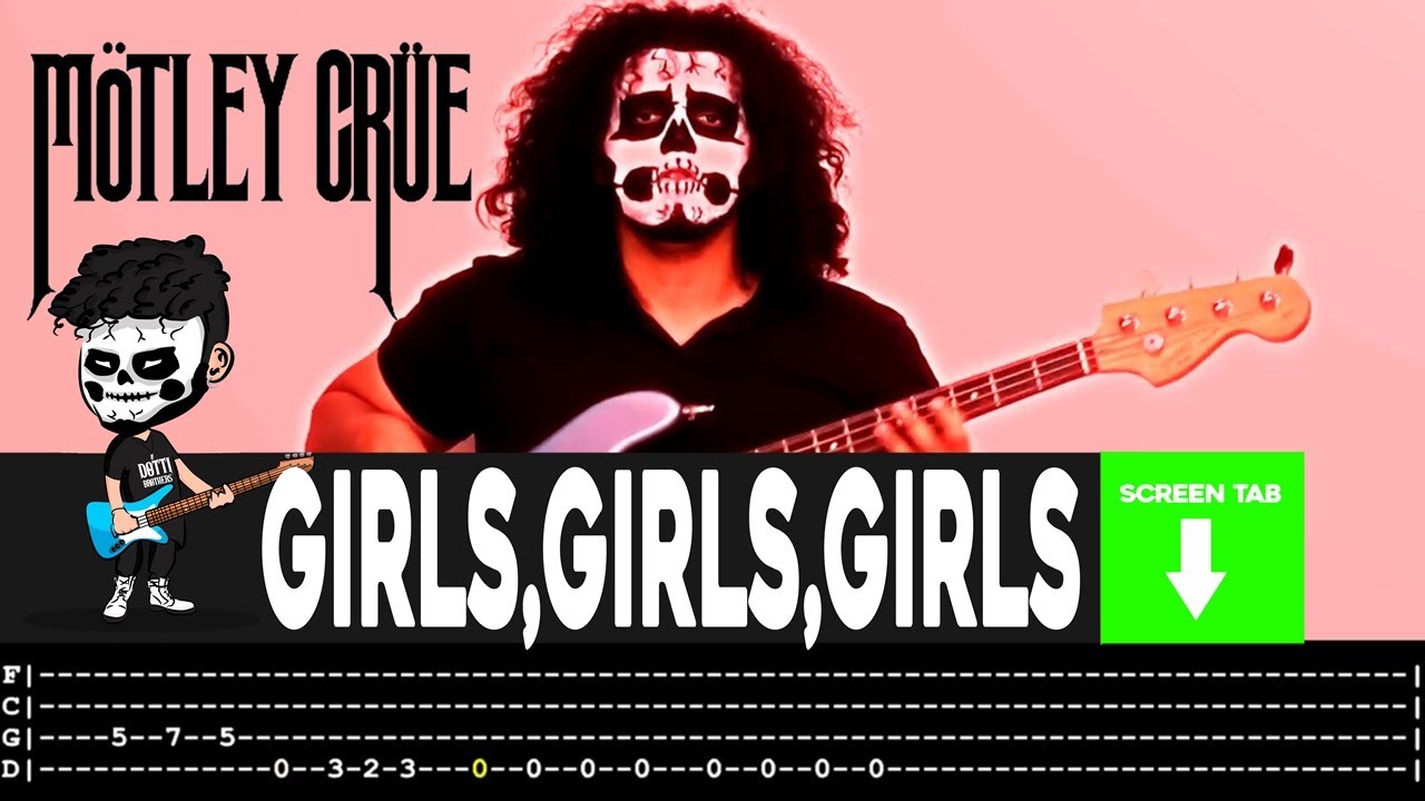 【MÖTLEY CRÜE】[ Girls, Girls, Girls ] cover by Cesar | LESSON | BASS TAB