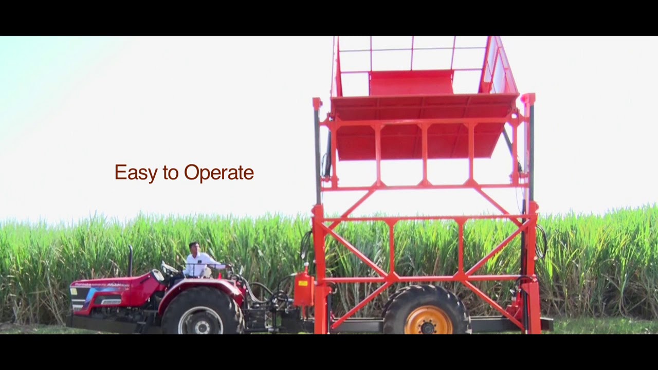 Sugarcane Infielder on Mahindra tractor