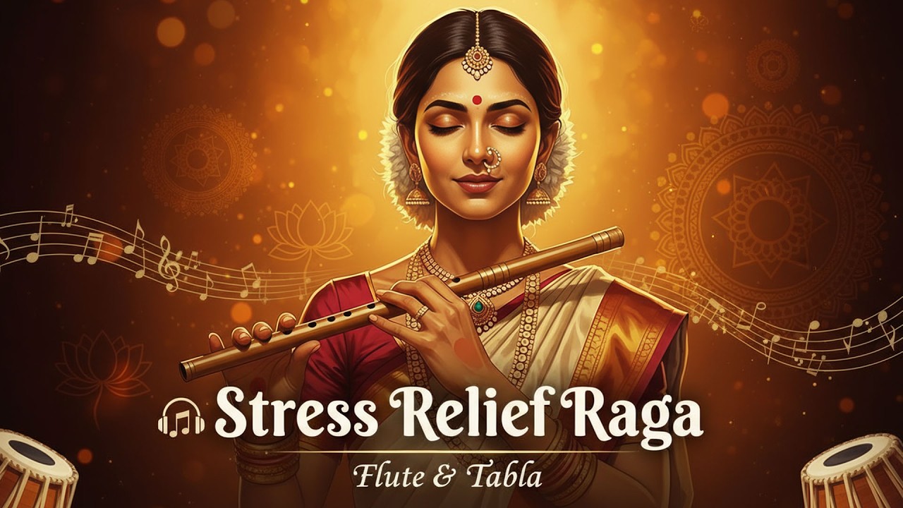 Healing Raga for Stress Relief: Deep Indian Flute & Tabla Music