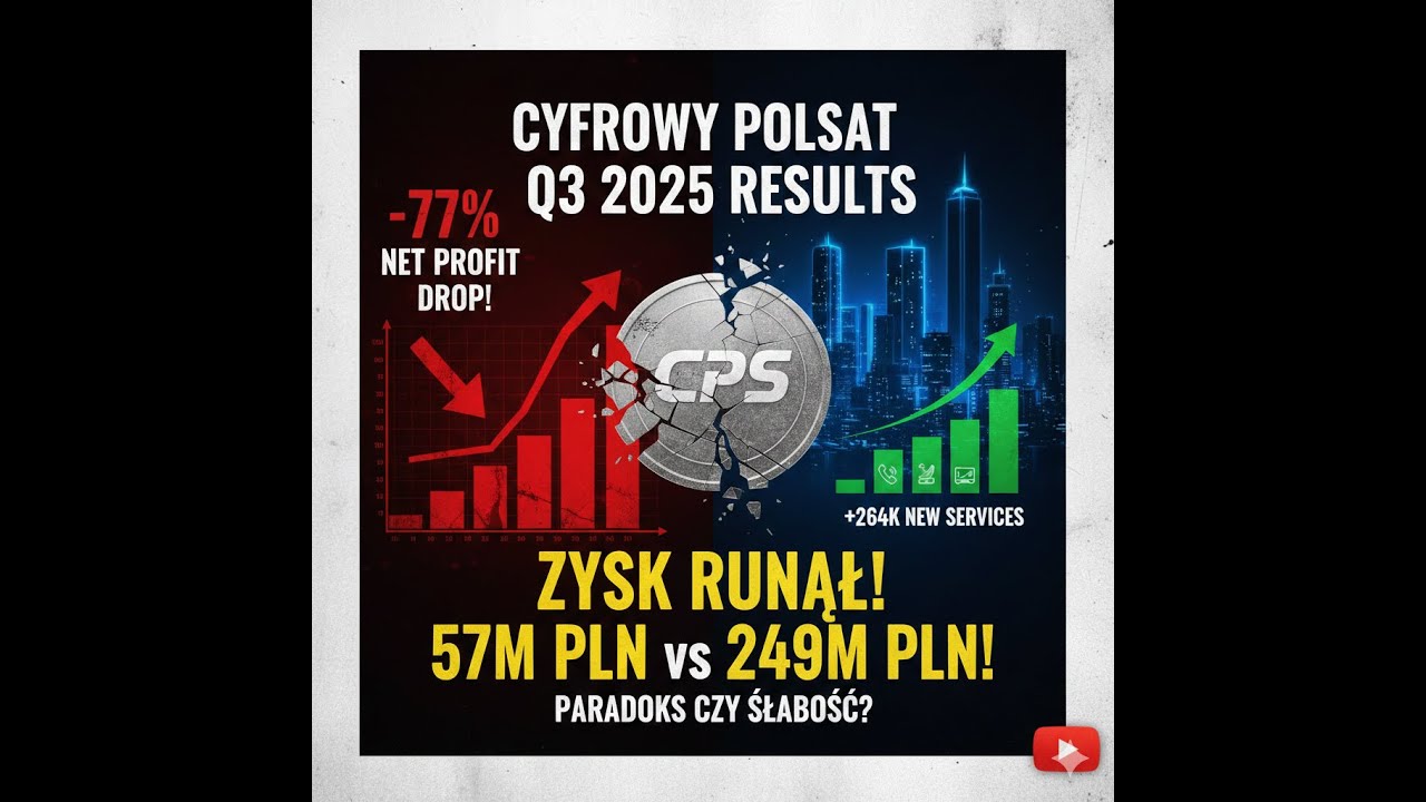CPS SZOKUJE! Zysk netto -77% w Q3 2025 - Co się stało z Cyfrowym Polsatem?! 🚨